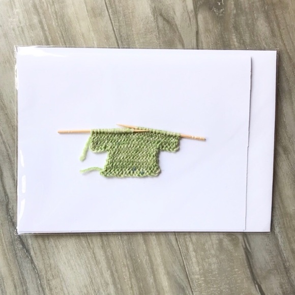 Hand-knit sweater card - Picture 1 of 2